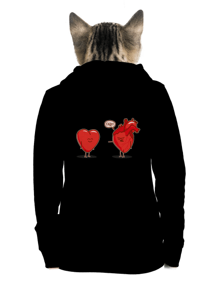 Szívügyek cipzáras női pulóver Black