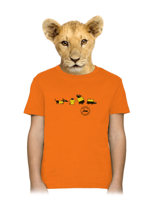 Állatokon tesztelve gyerek póló Orange