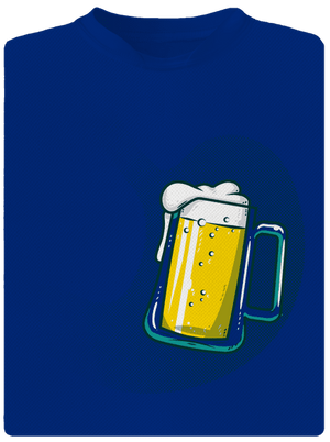 A hasban férfi sportpóló Royal Blue Mal