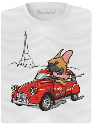 Francia buldog női sportpóló White