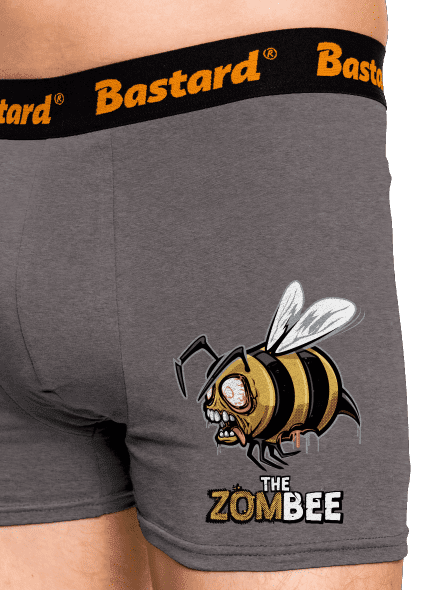 ZomBee - sárga boxeralsó Gray Melange