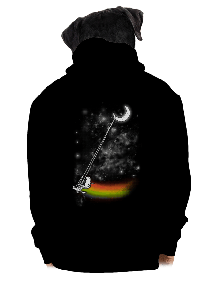 Unicorn universe cipzáras férfi pulóver Black