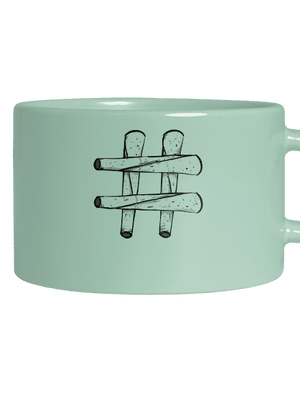 Hash tag macaron bögre Mint Macaron