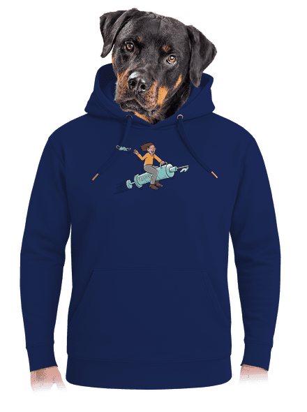 Mentesség unisex prémium pulóver Navy