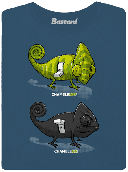 ChameleON ChameleOFF prémium női póló Petrol Blue