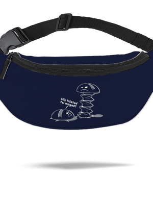 Felhúzva övtáska French Navy