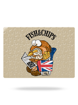 Fish and chips kirakós White