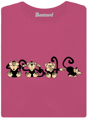 Majmok prémium női póló Magenta