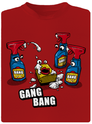 Gang bang férfi sportpóló Red Mal