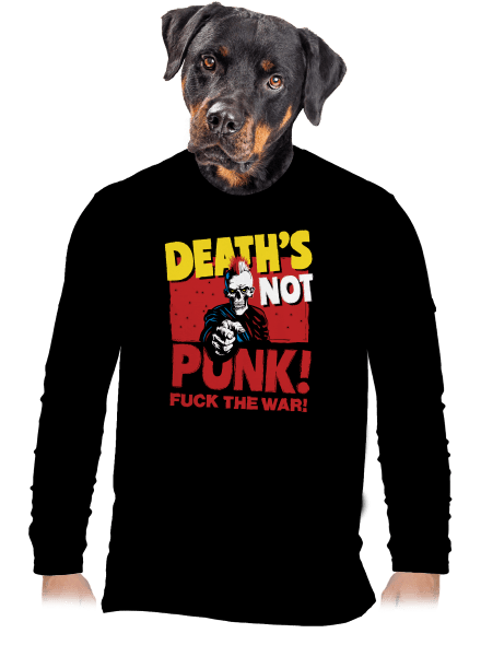 Death's not punk férfi hosszú ujjú póló Black