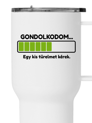 Gondolkodom termosz bögre White