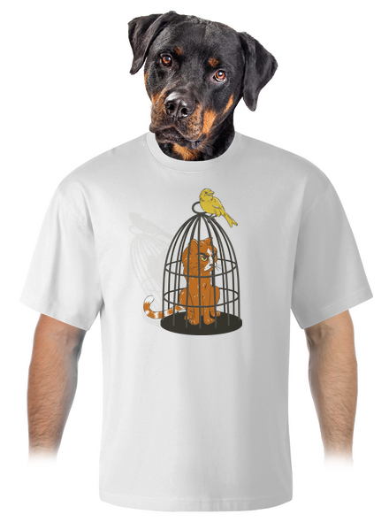 Madár bosszúja unisex túlméretezett póló White