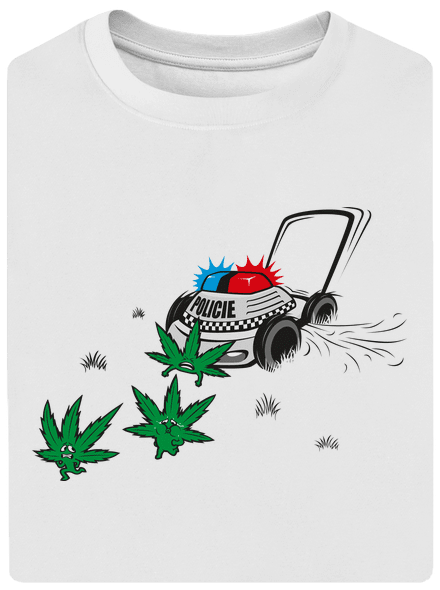 Ganja bust unisex túlméretezett póló White