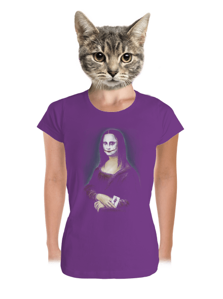 Mona Joker Lisa prémium női póló Purple