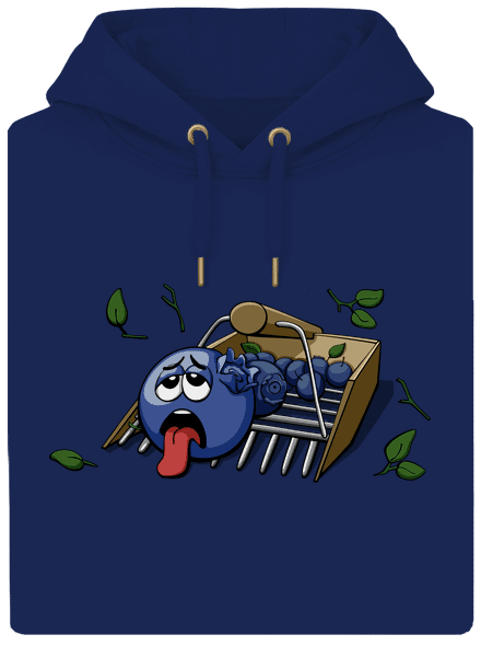 Áfonya unisex prémium pulóver Navy