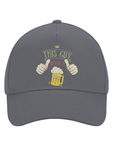 This guy needs a beer baseballsapka Graphite grey