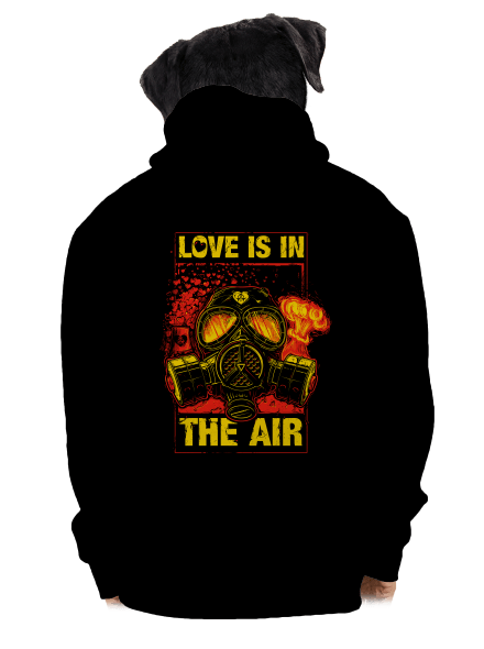Love is in the air cipzáras férfi pulóver Black