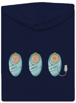 AI baby cipzáras férfi pulóver Navy