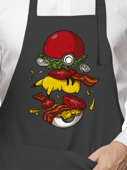Pokémon burger kötény Dark Grey