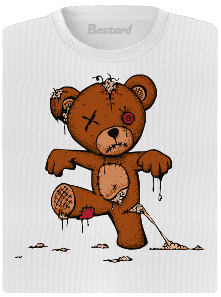 Zombie Teddy női sportpóló White