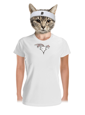 Egér a dekoltázsban női sportpóló White