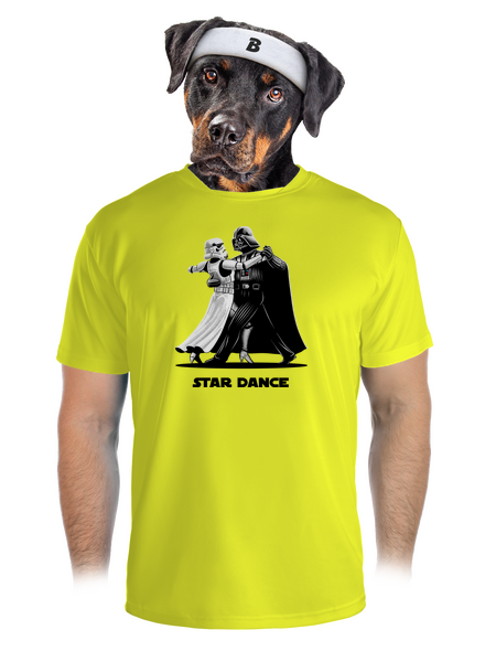 Star dance férfi sportpóló Neon Yellow
