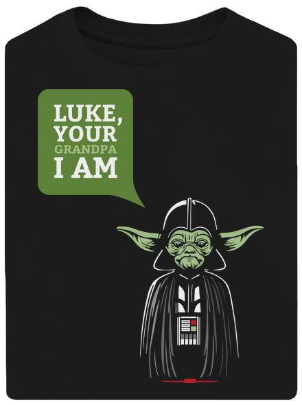 Mr. Yoda: Your grandpa I am unisex túlméretezett póló Black