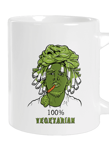 100% vegetáriánus nagy bögre White
