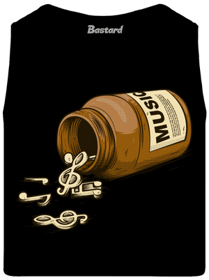 Music Pills férfi trikó Black