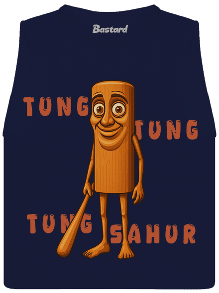 Tung Tung Tung Sahur – Italian Brainrot női bővített trikó Navy