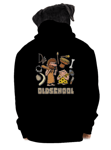 Oldschool cipzáras férfi pulóver Black