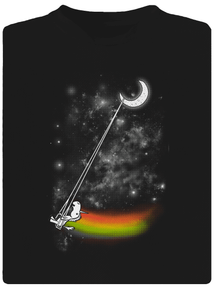 Unicorn universe férfi sportpóló Black