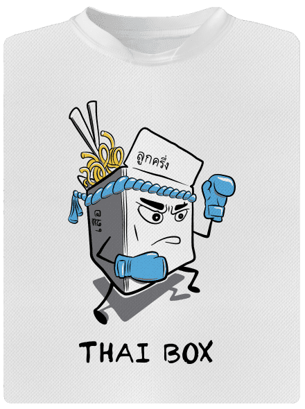 Thai box férfi sportpóló White
