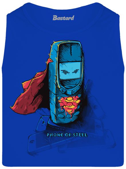 Mobiltelefon acélból férfi trikó Royal Blue
