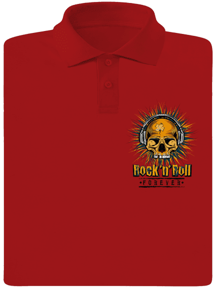 Rock'n'Roll forever férfi pólóingek Red Mal