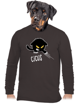 Cicus férfi hosszú ujjú póló Bear Brown
