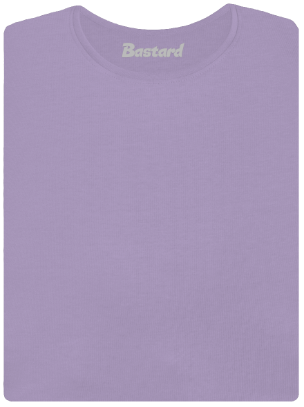 Nyomtatás nélkül női póló elasztikus alsó szegéllyel Lavender