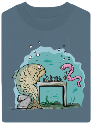 A halat nem lehet kifogni unisex crewneck Nordic Blue