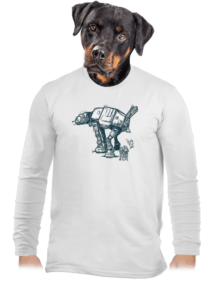 AT-AT férfi hosszú ujjú póló White