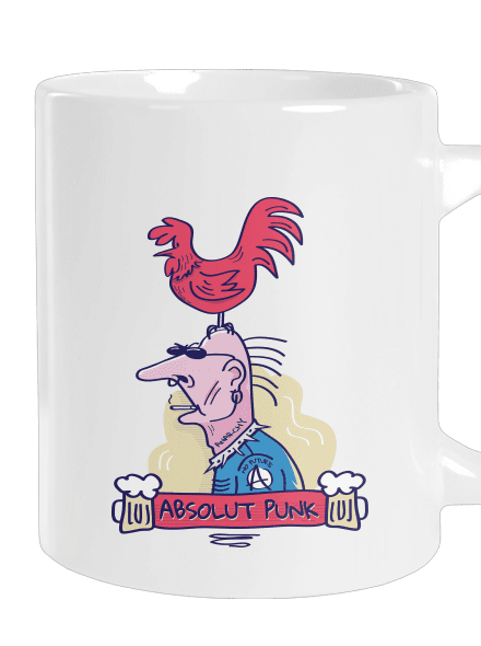 Absolut Punk nagy bögre White
