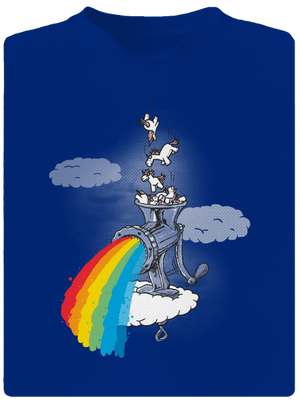 Hogyan készül a szivárvány férfi sportpóló Royal Blue Mal