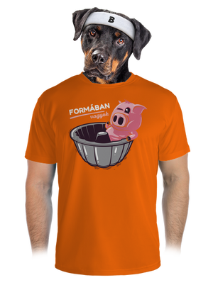 Formában férfi sportpóló Neon Orange