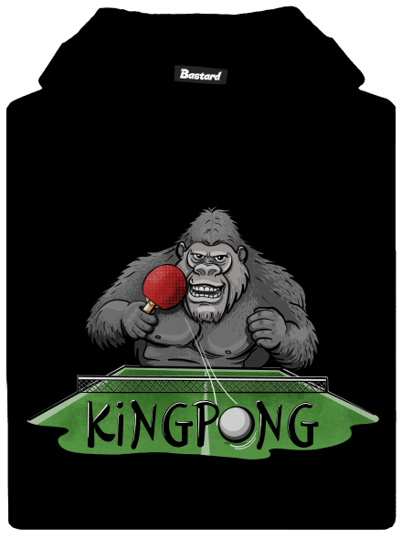 King pong gyerek kenguruzsebes pulóver Black