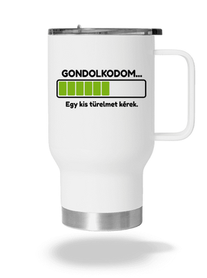 Gondolkodom termosz bögre White