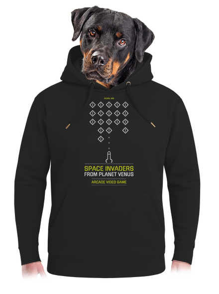 Space Invaders unisex prémium pulóver Dark Black