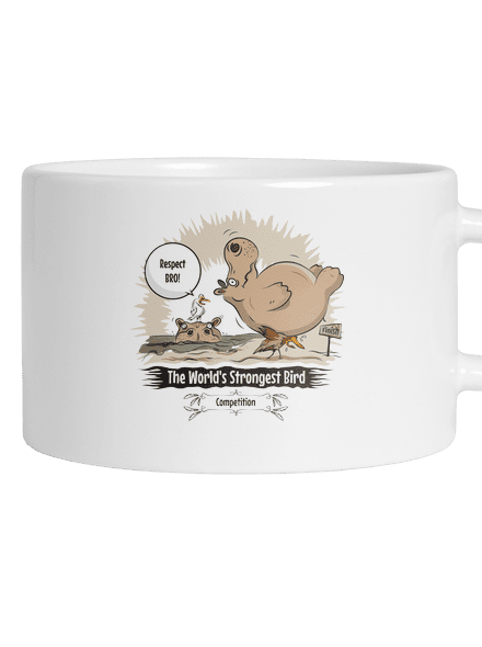 Strongest bird macaron bögre White
