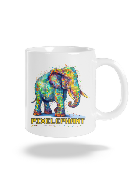 Pixelephant hagyományos bögre White