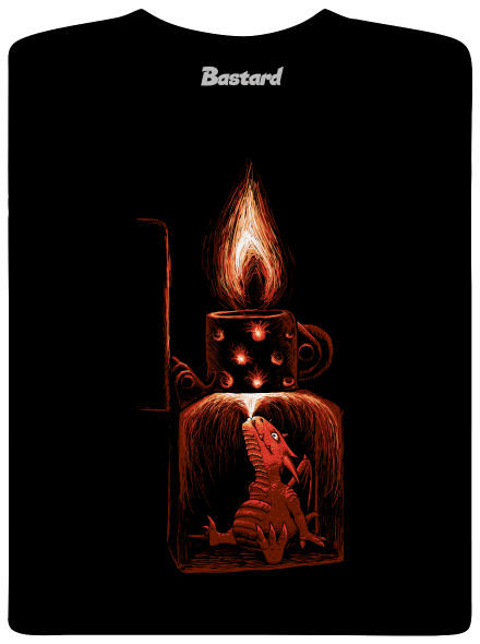 Öngyújtó férfi póló Black