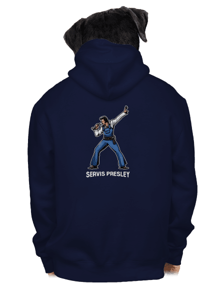 Servis Presley cipzáras férfi pulóver Navy