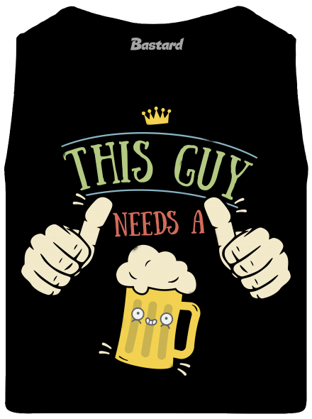 This guy needs a beer férfi trikó Black